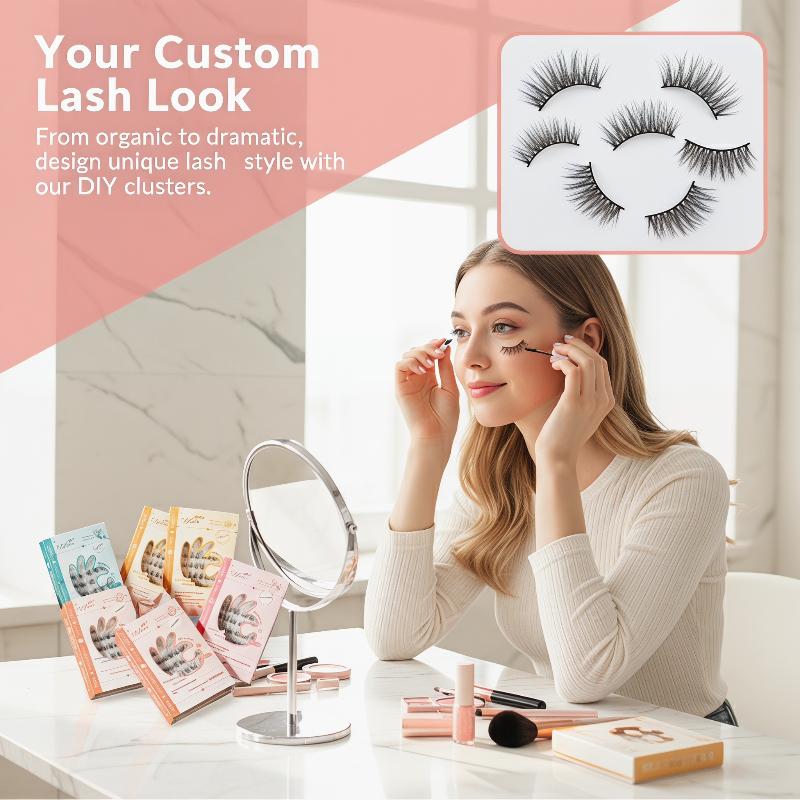 Eyelash Extension Glue - 7 Rows Self-Adhesive Eyelashes No Glue