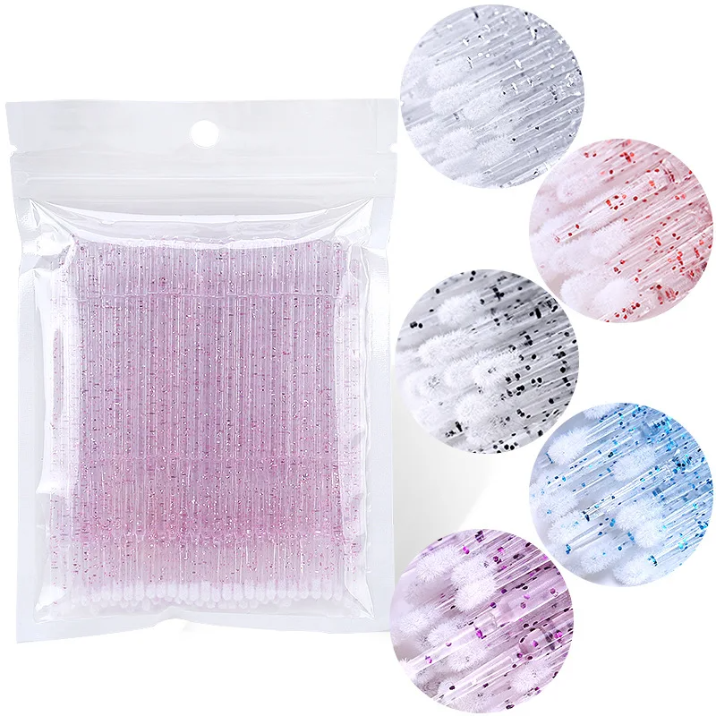 Eyelash Extension Remover - 100PCS Extension Brushes Lash Swab Disposable