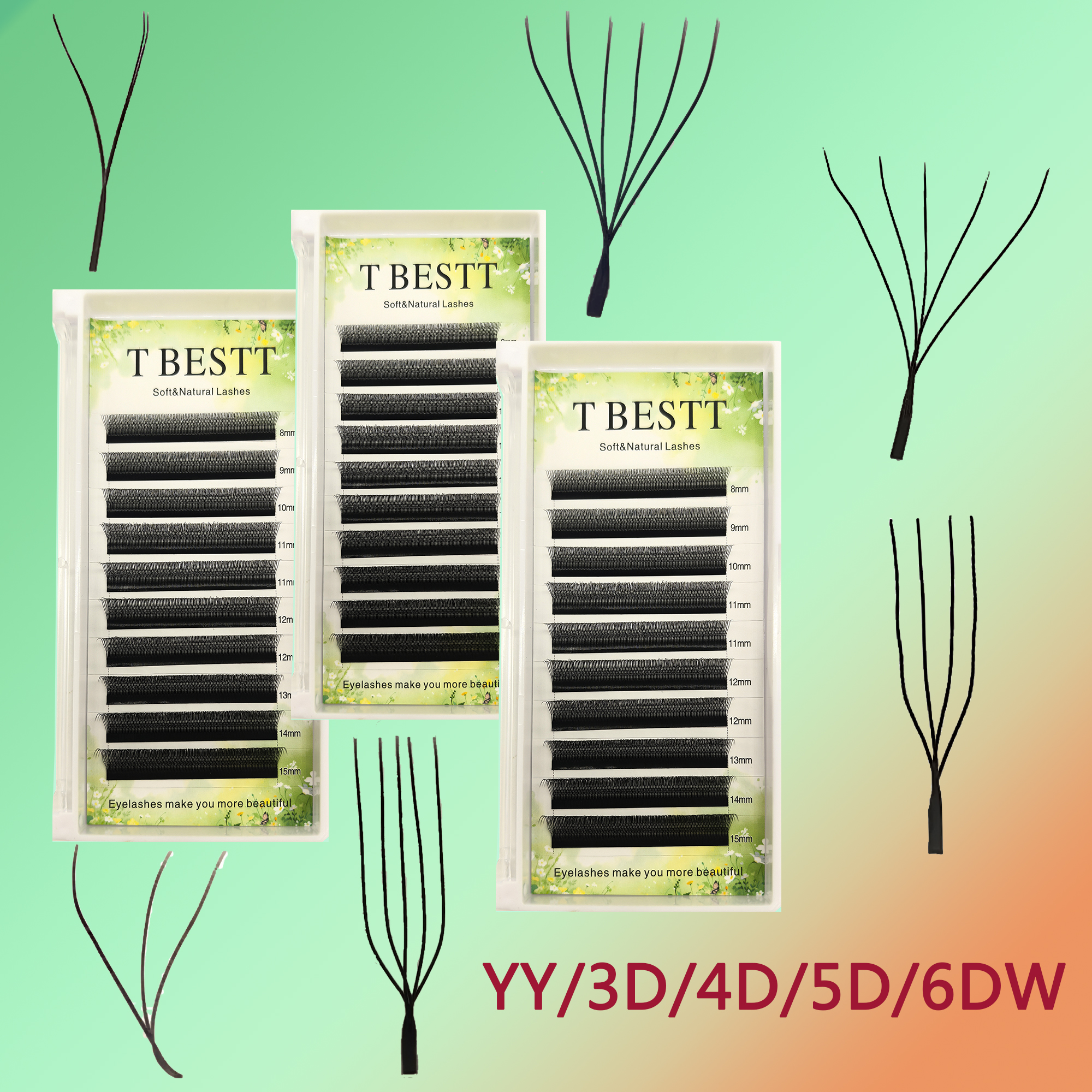 Eyelash Extension Yy - Tbestt U Shaped 4D 5DW Eyelashes