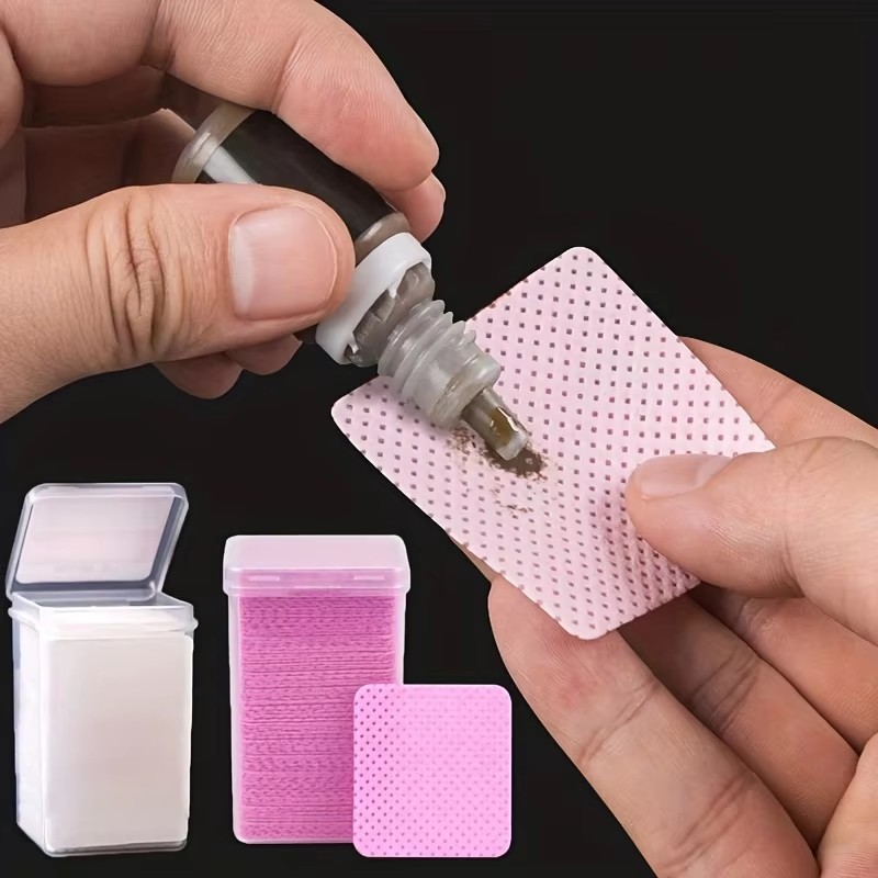 Eyelash Extension Remover - 200 Pieces/Box Lint-Free Nail Wipes, Eyelash