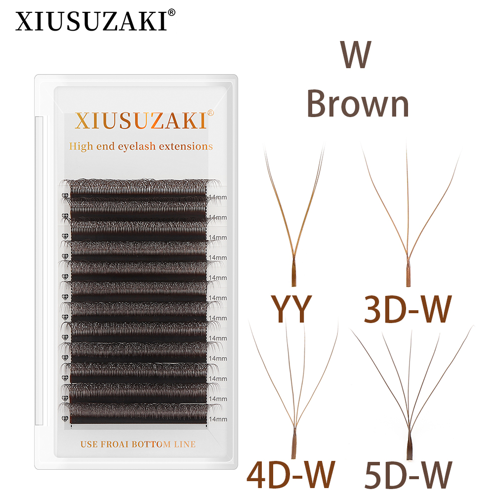 Eyelash Extension Yy - XIUSUZAKI Brown W Shaped 2D 3D