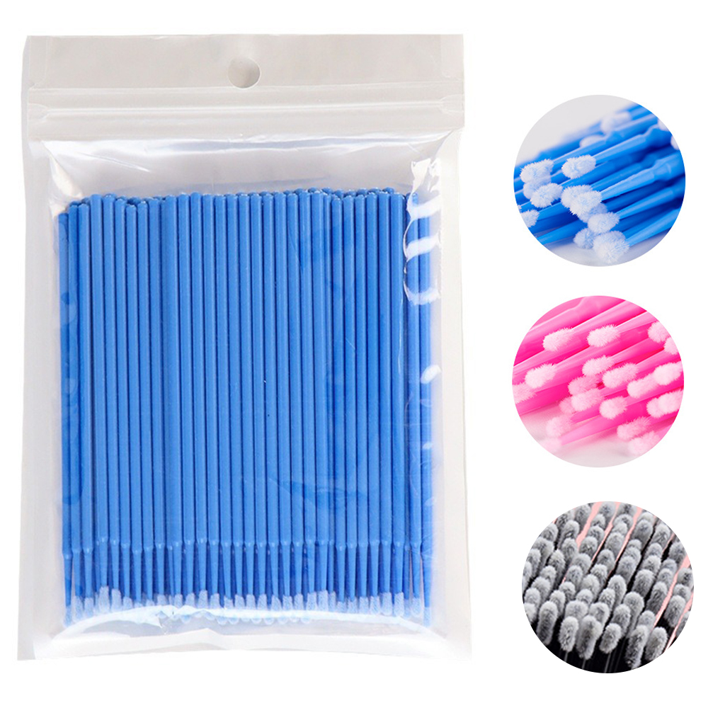 Eyelash Extension Remover - 500/1000PCS Micro Brushes Eyelash Brushes Crystal