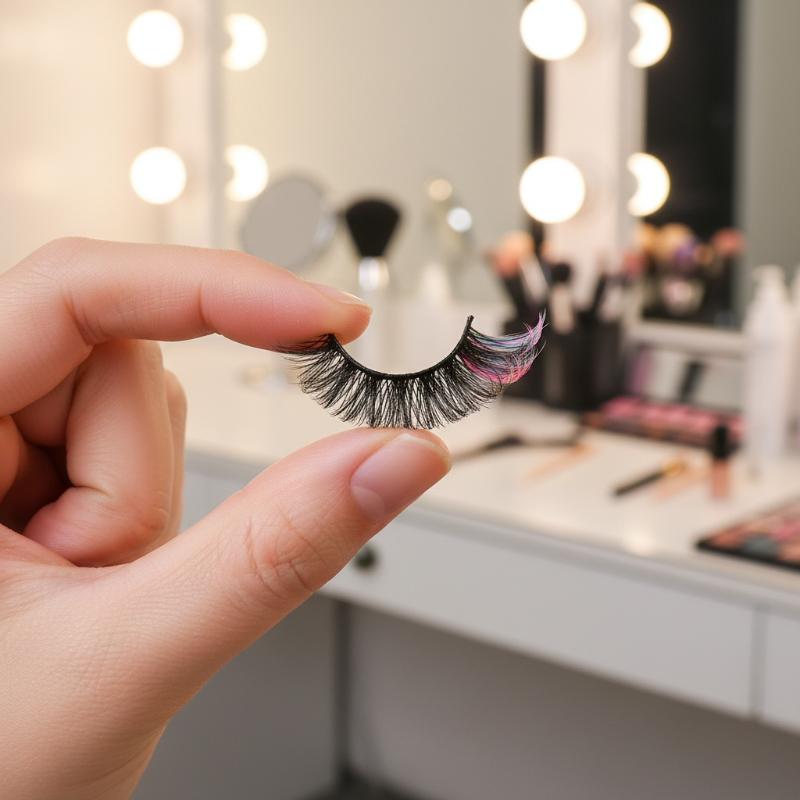 Eyelash Extension Natural - 7 Pairs Colorful False Eyelashes 3D