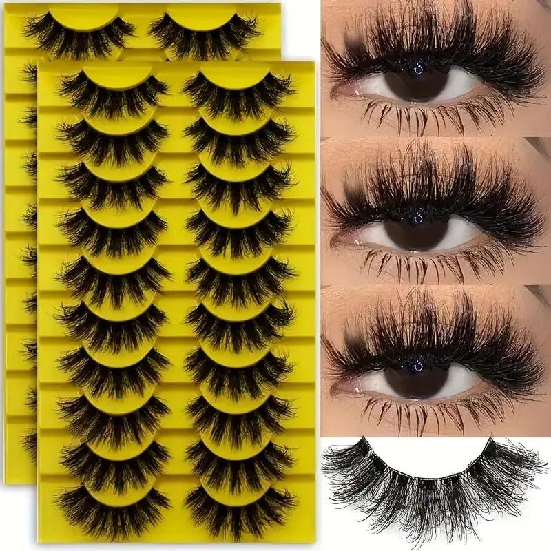 10 Pairs Eye Eyelashes 5D Fluf - Faux Mink Lash avaliação e preço