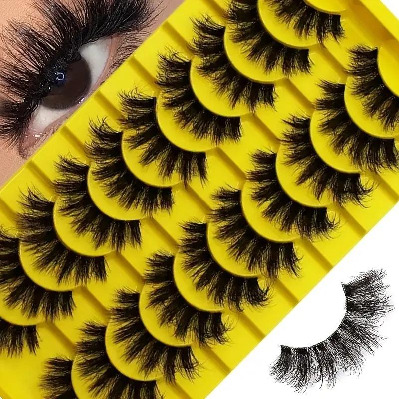 10 Pairs Eye Eyelashes 5D Fluf - Faux Mink Lash avaliação e preço