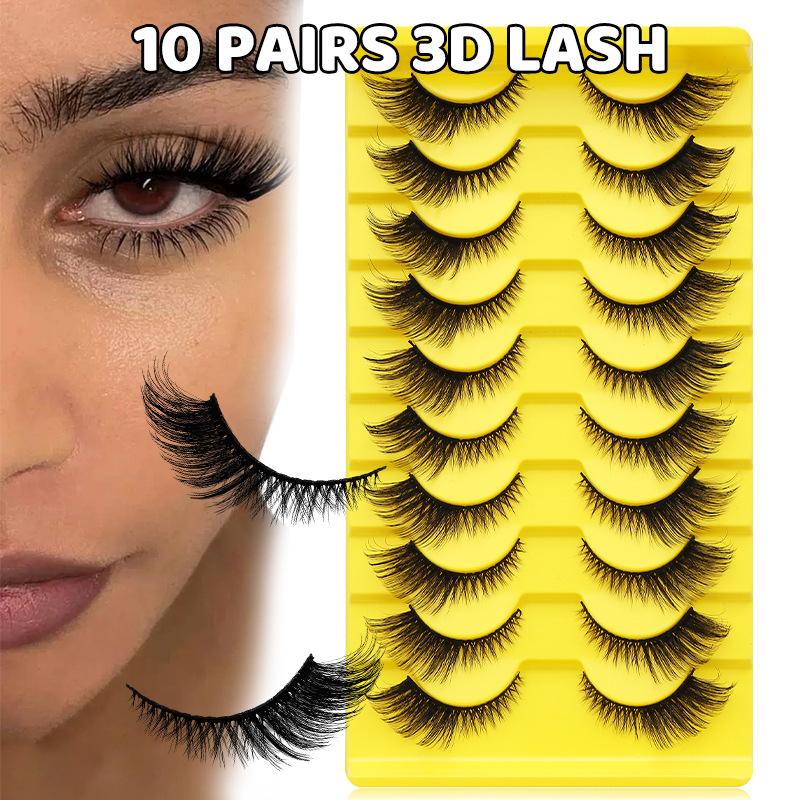 10 Pairs Eye Eyelashes 5D Fluf - Faux Mink Lash avaliação e preço