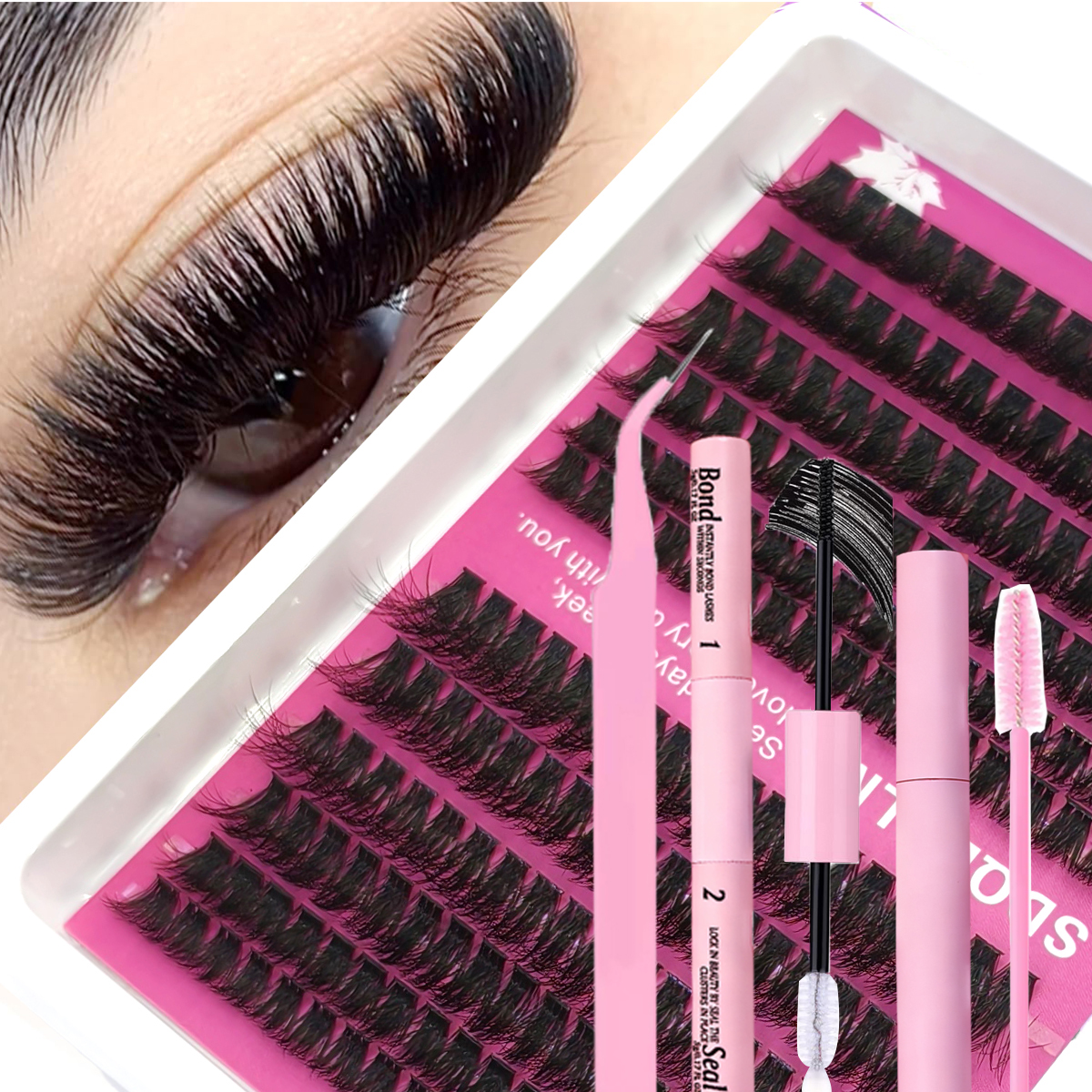 HBZGTLAD Eyelash Clusters Kit  - Faux Mink Lash avaliação e preço