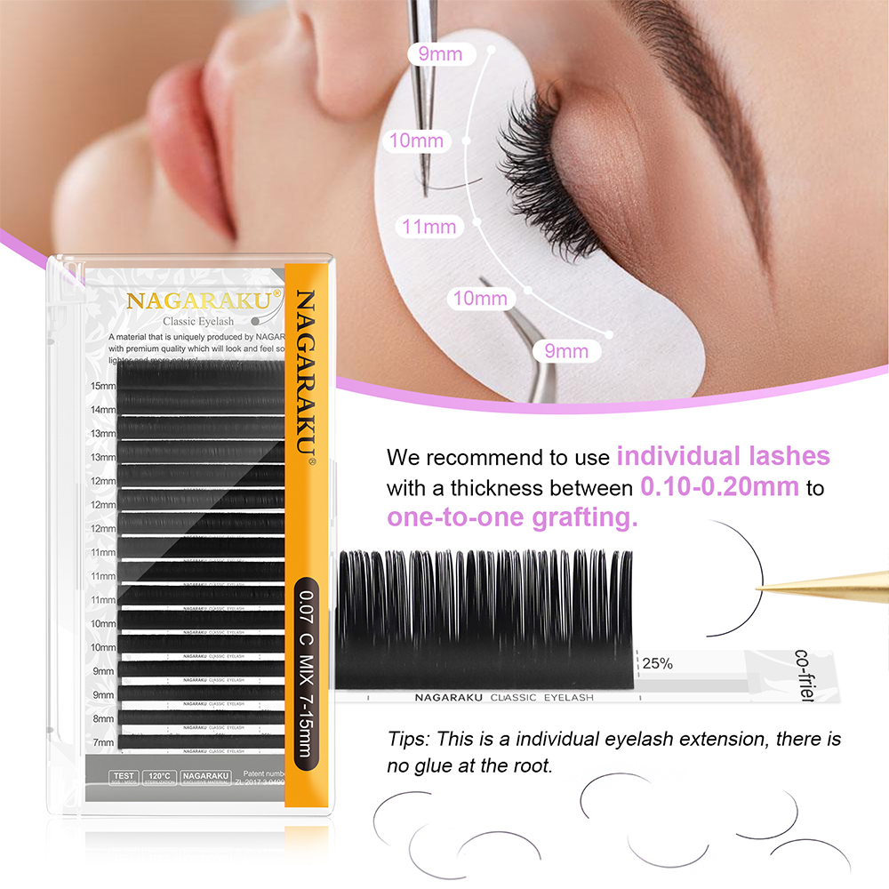 NAGARAKU 6 Cases Classic Mix E - Eyelash Extension Course avaliação e preço