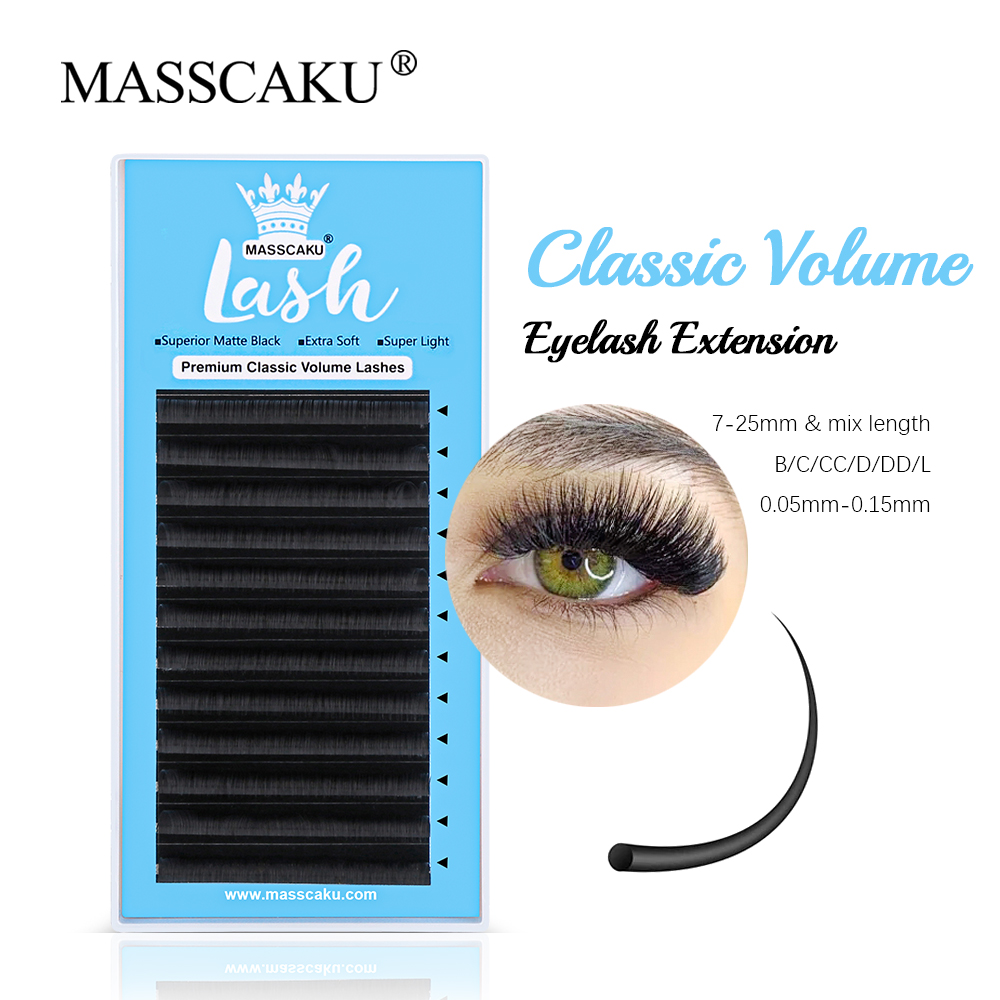 MASSCAKU 0.05/0.07/0.10/0.15mm - Eyelash Extension Russian Volume avaliação e preço
