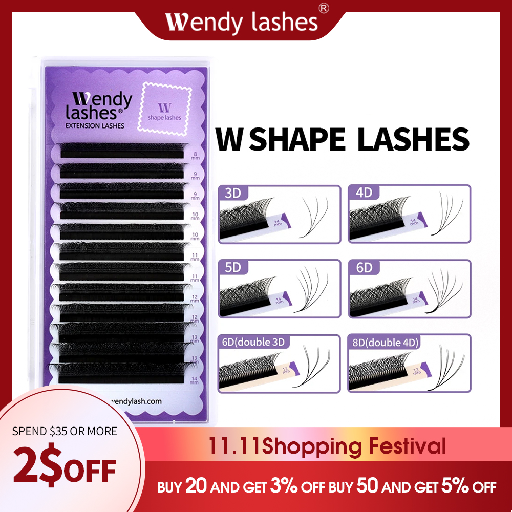 Wendy Lashes W Shape Bloom 3D/ - Eyelash Extension Yy avaliação e preço