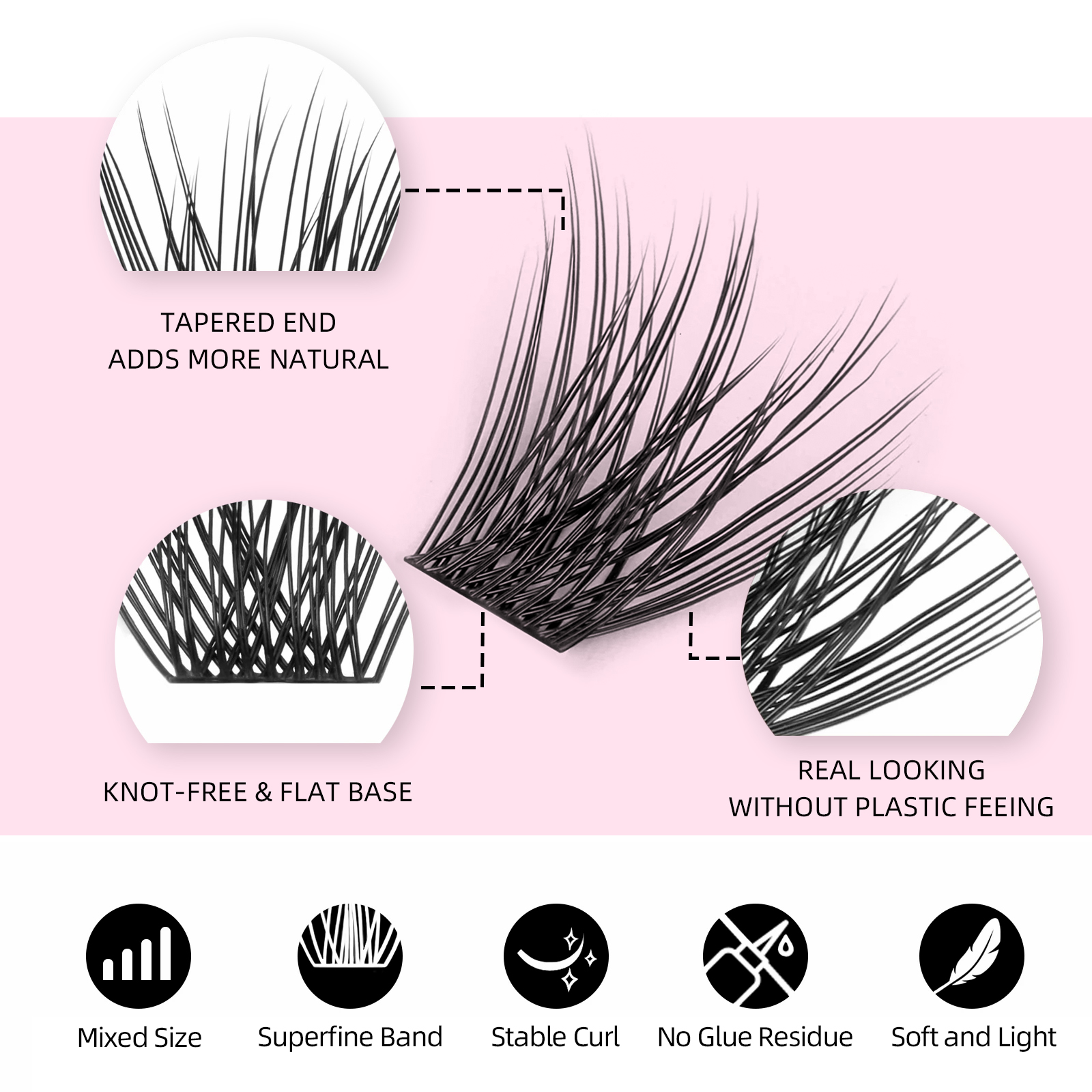 144 pcs DIY Cluster Segmented  - Eyelash Extension Russian Volume avaliação e preço