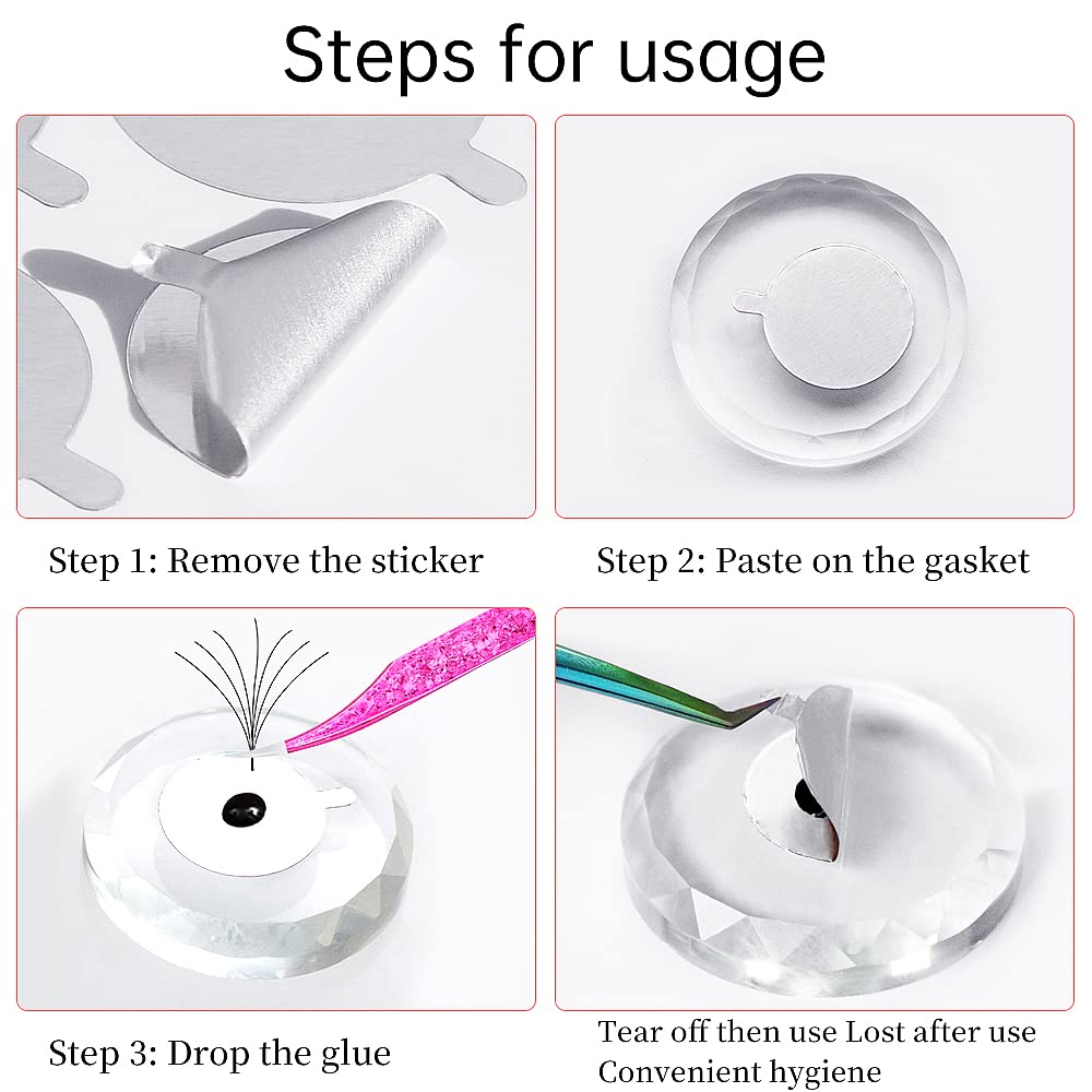300pcs Foil Sticker Pads(10 Sh - Eyelash Extension Glue avaliação e preço