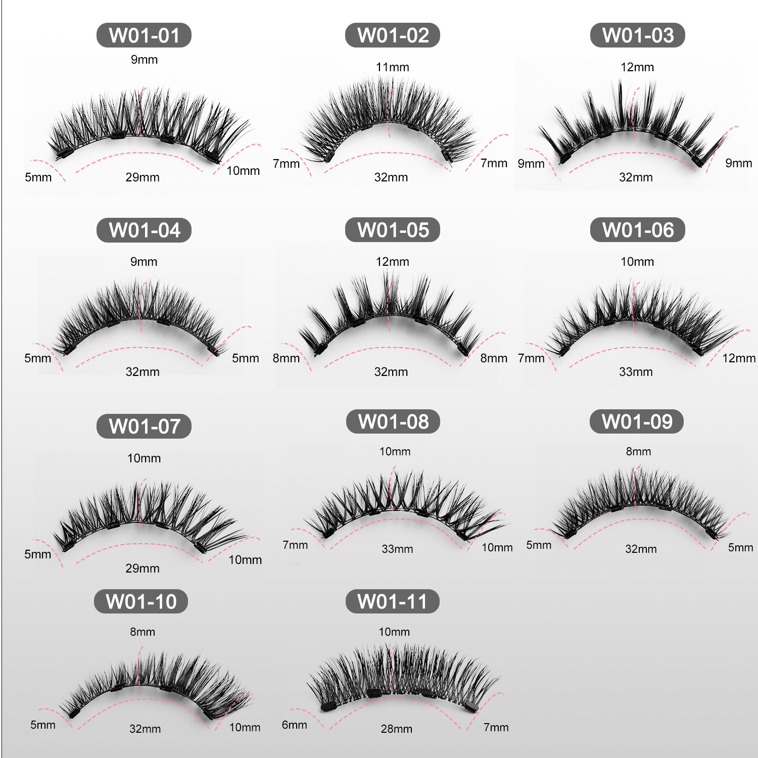 Hot 2 Pair Magnetic Eyelashes  - Faux Mink Lash avaliação e preço