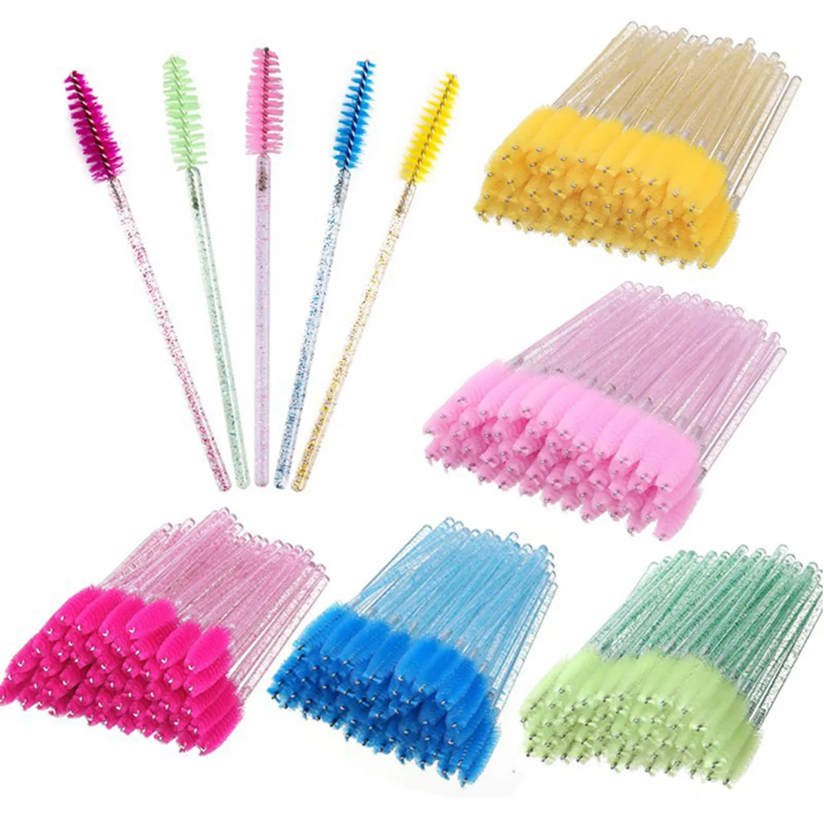 50pcs Eyelash Brushes Mascara  - Eyelash Extension Course avaliação e preço