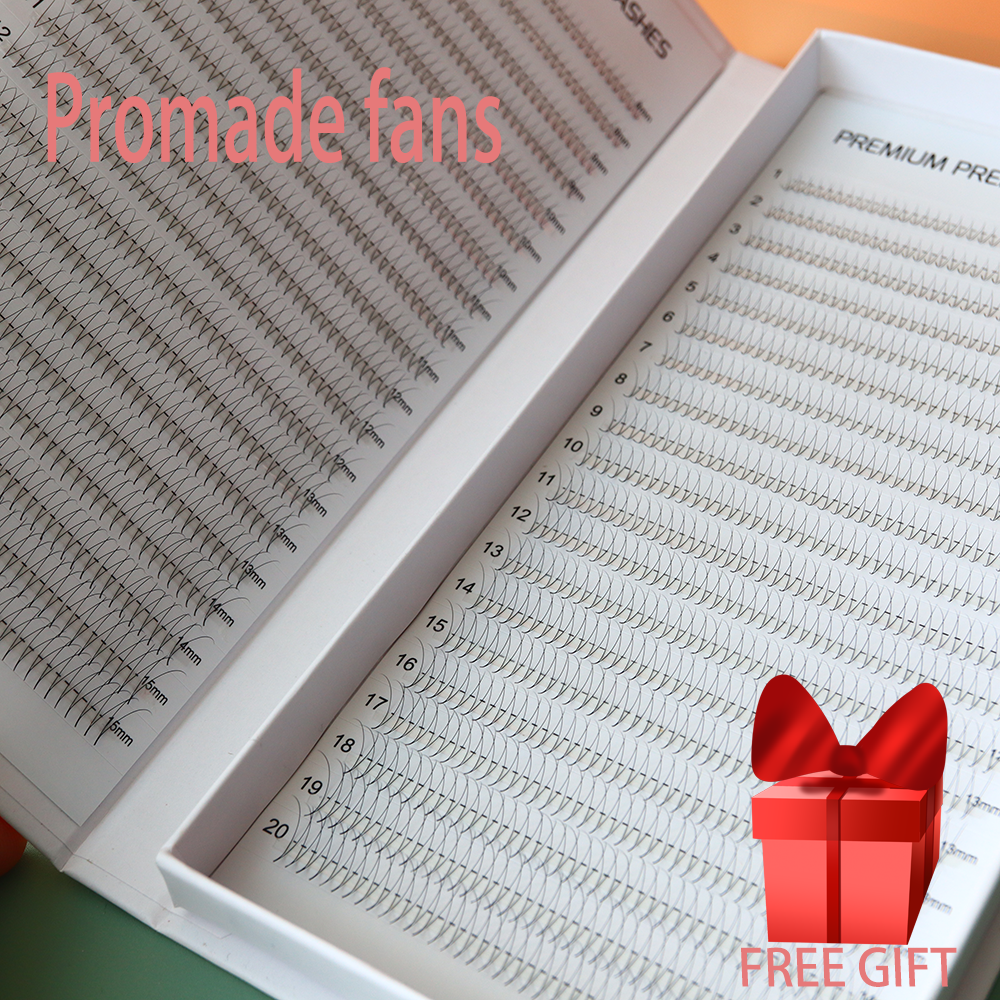 800/1600 Fans Narrow Premade L - Eyelash Extension Russian Volume avaliação e preço