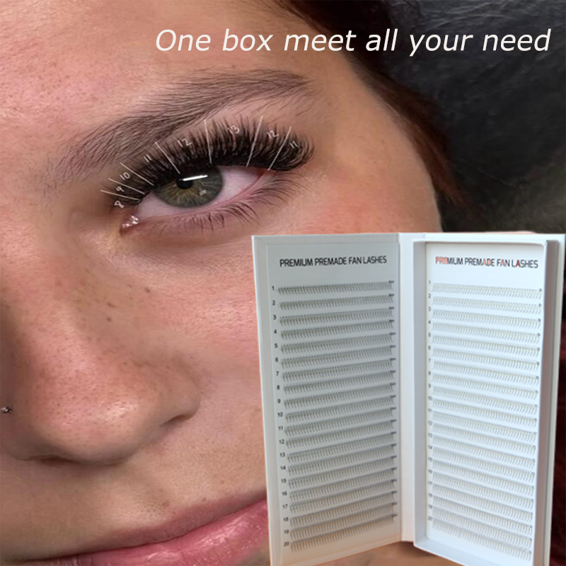 800/1600 Fans Narrow Premade L - Eyelash Extension Russian Volume avaliação e preço
