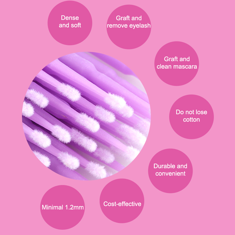 50/100PCS Disposable Micro Bru - Eyelash Extension Remover avaliação e preço