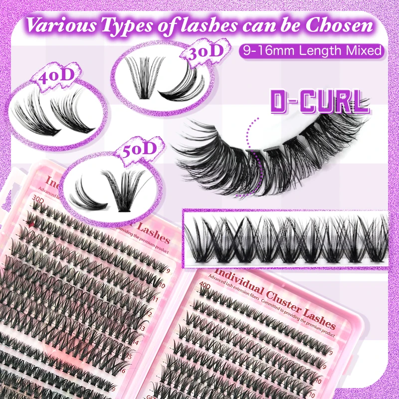 640Pcs Lash Clusters Kit 30D+4 - Eyelash Extension Equipment avaliação e preço