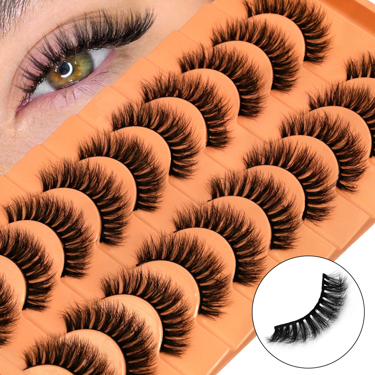 10 Pairs Lashes 6D Faux Mink E - Faux Mink Lash avaliação e preço