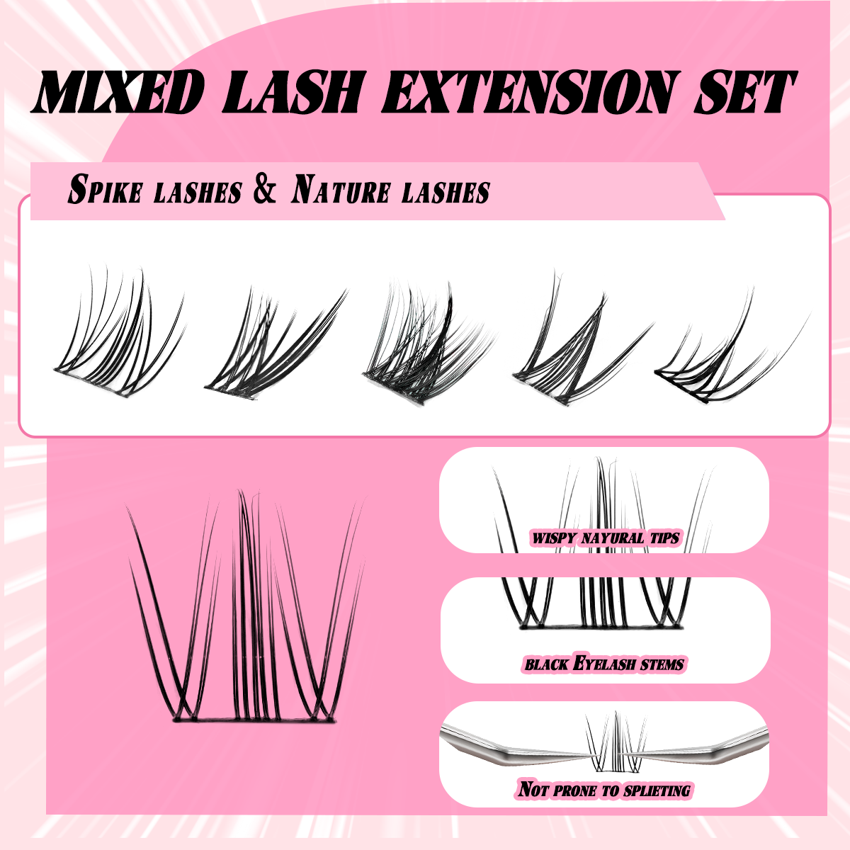 DIY Eyelashes Clusters Natural - Eyelash Extension Equipment avaliação e preço