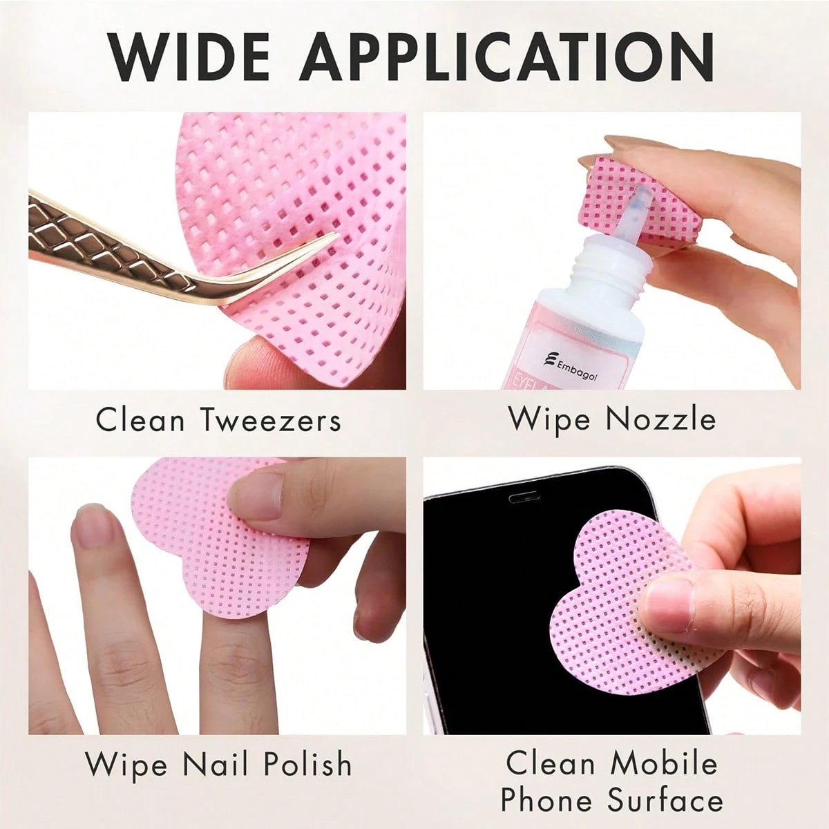 LINMANDA 200 Pieces of Lint-Fr - Eyelash Extension Remover avaliação e preço