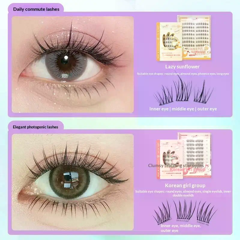 7 Rows Self-Adhesive Eyelashes - Eyelash Extension Glue avaliação e preço