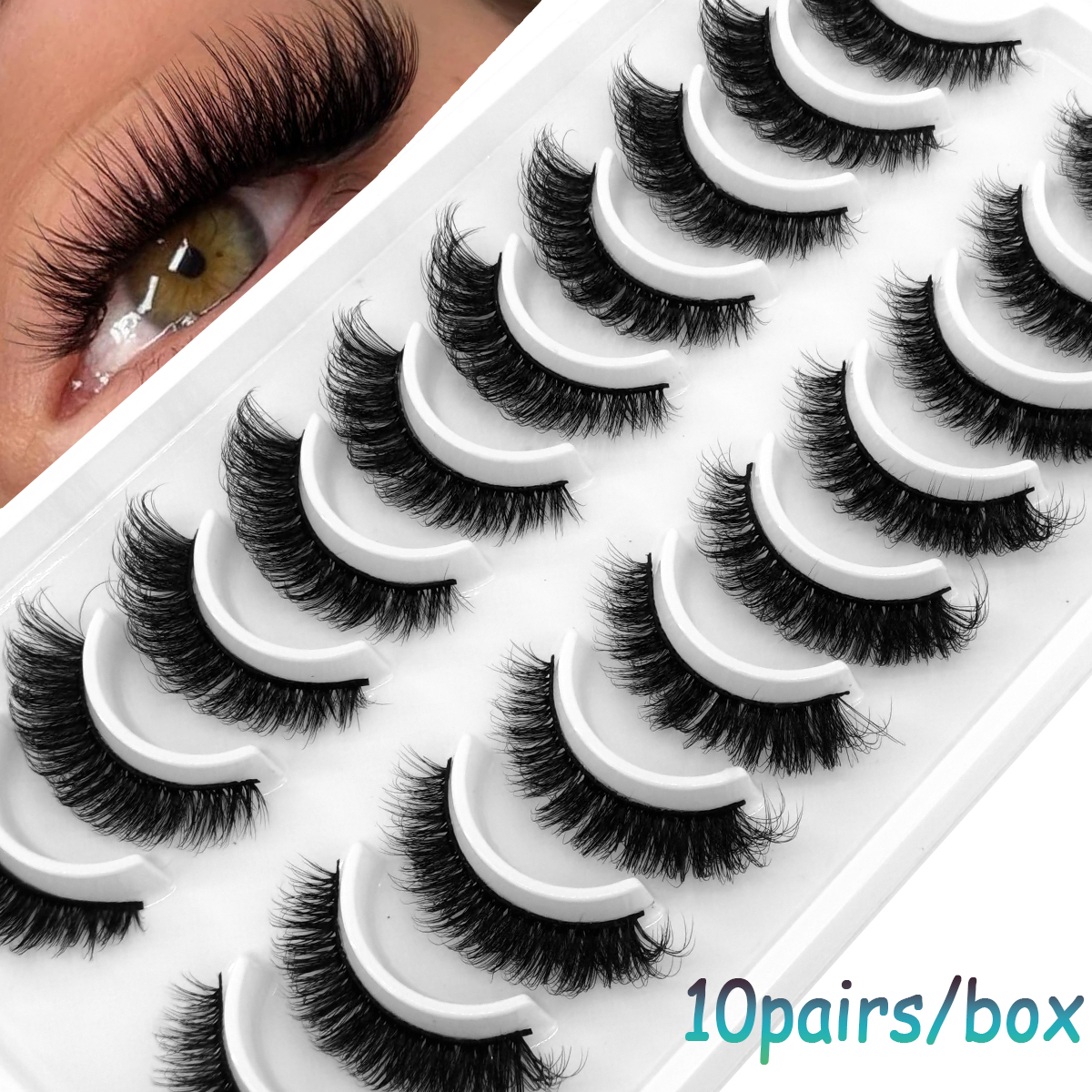 HBZGTLAD Russian Strip Lashes  - Eyelash Extension Russian Volume avaliação e preço