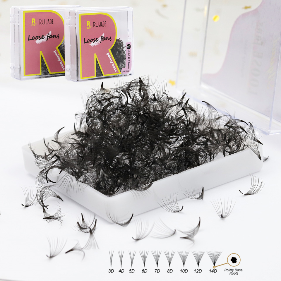 RUJADE Thin Pointy Base Premad - Eyelash Extension Russian Volume avaliação e preço