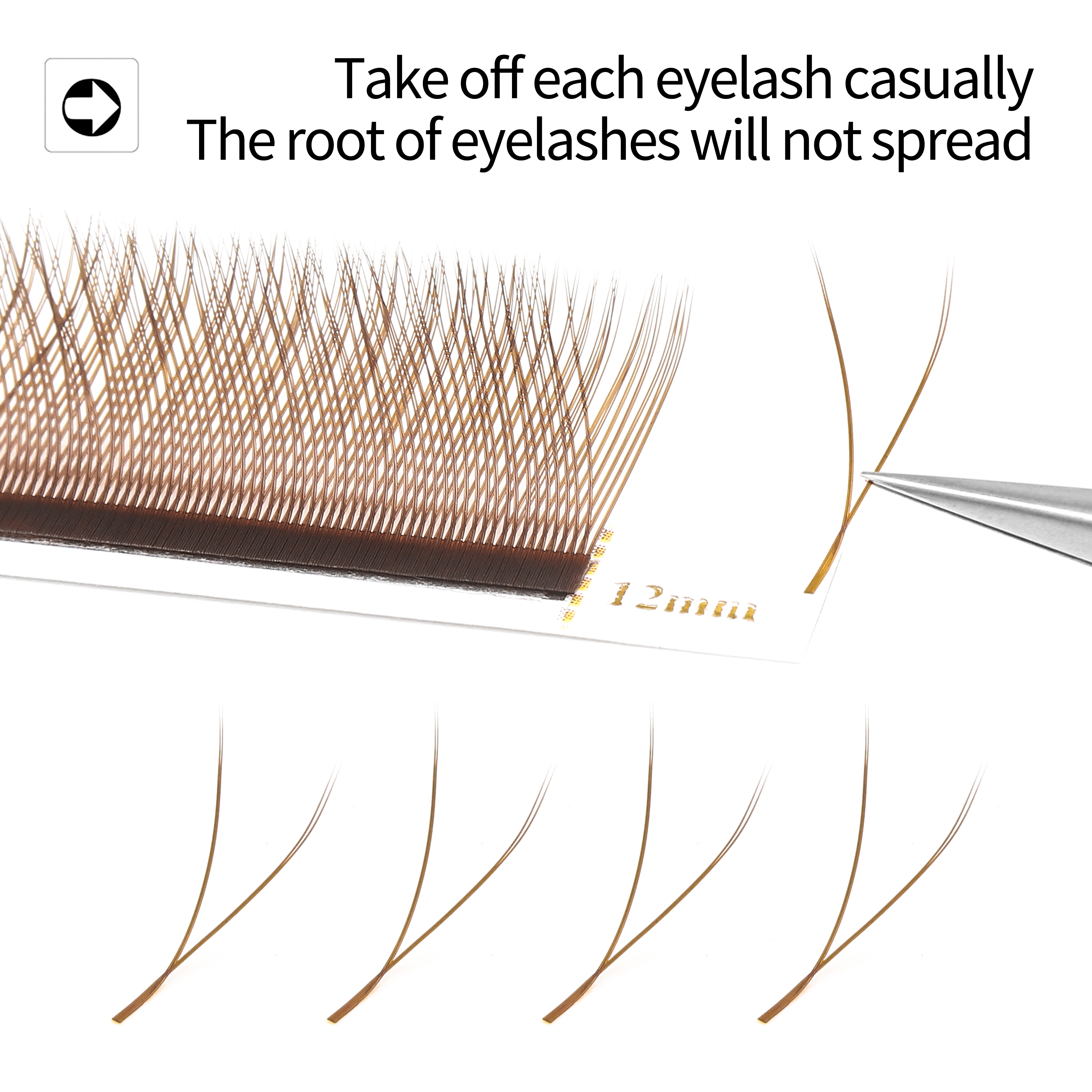 XIUSUZAKI Brown W Shaped 2D 3D - Eyelash Extension Yy avaliação e preço