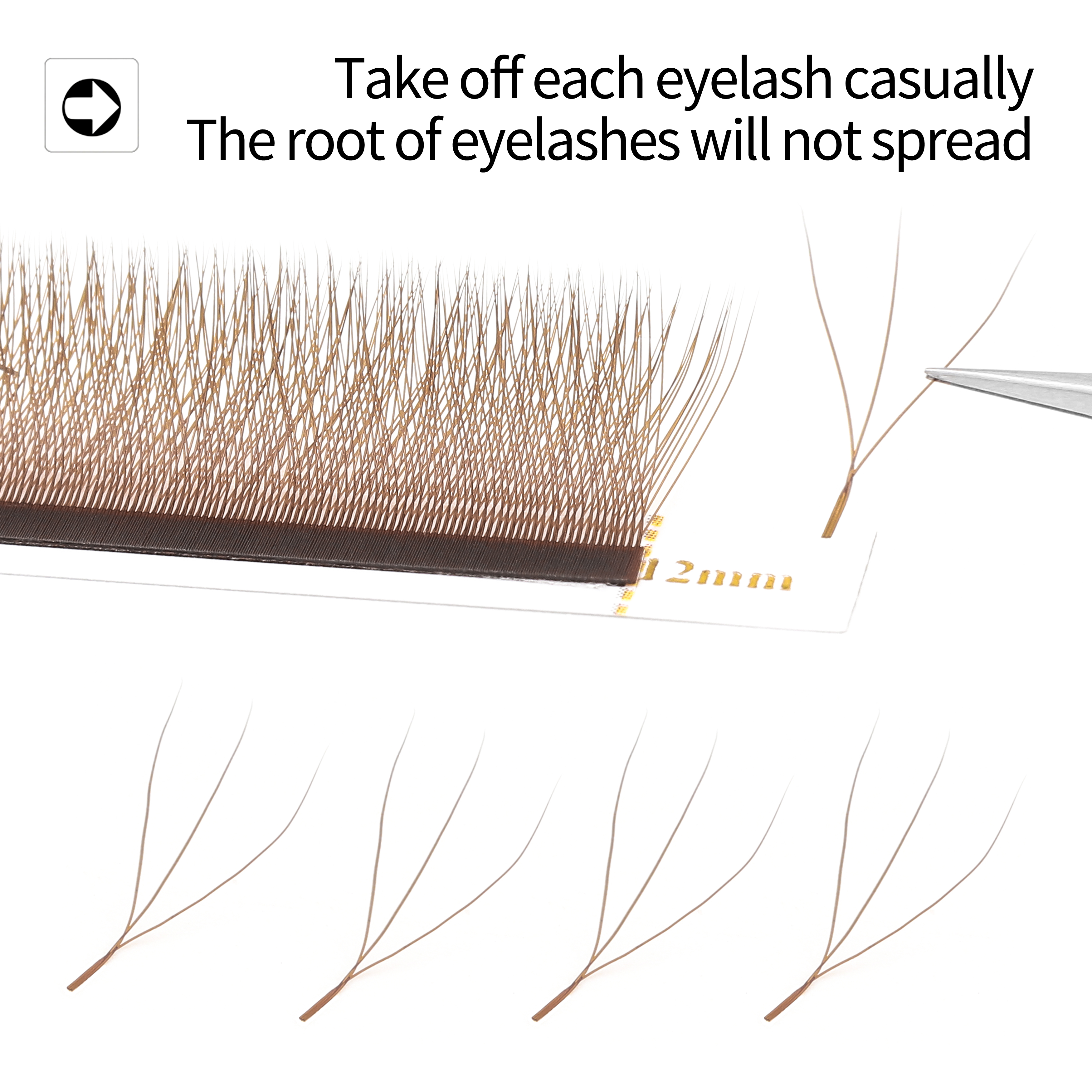 XIUSUZAKI Brown W Shaped 2D 3D - Eyelash Extension Yy avaliação e preço