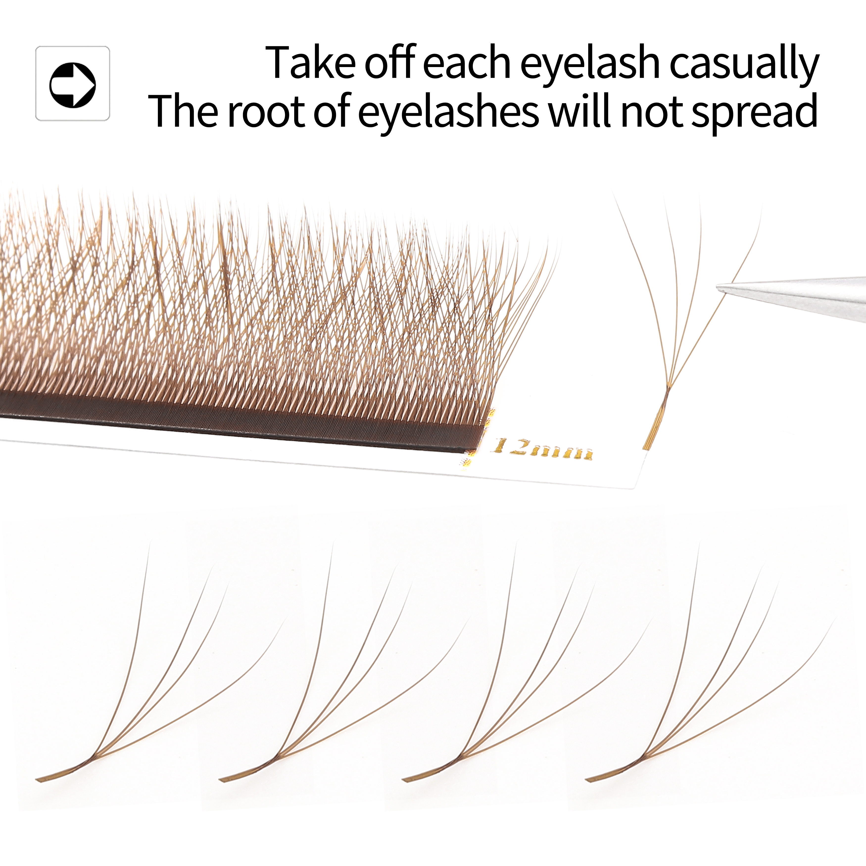 XIUSUZAKI Brown W Shaped 2D 3D - Eyelash Extension Yy avaliação e preço