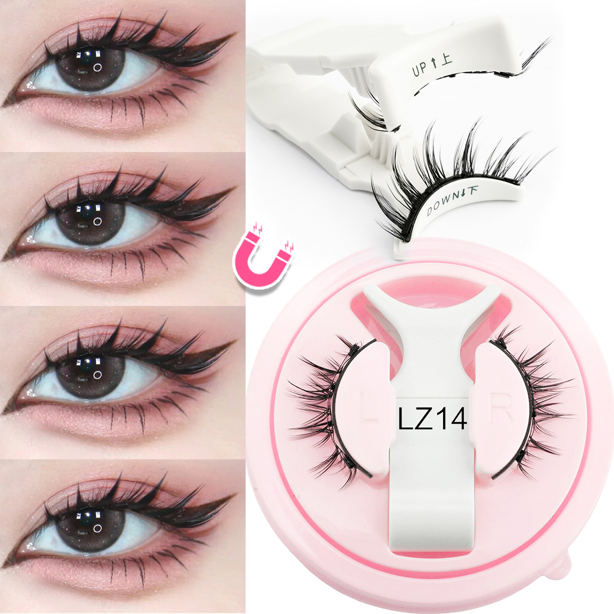 New 1 Pair Magnetic Eyelashes  - Faux Mink Lash avaliação e preço