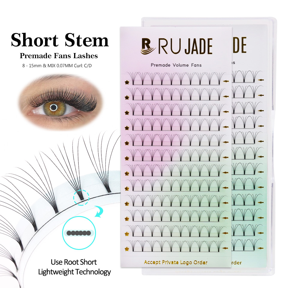 RUJADE Short Stem 3D 4D 5D 6D  - Eyelash Extension Course avaliação e preço