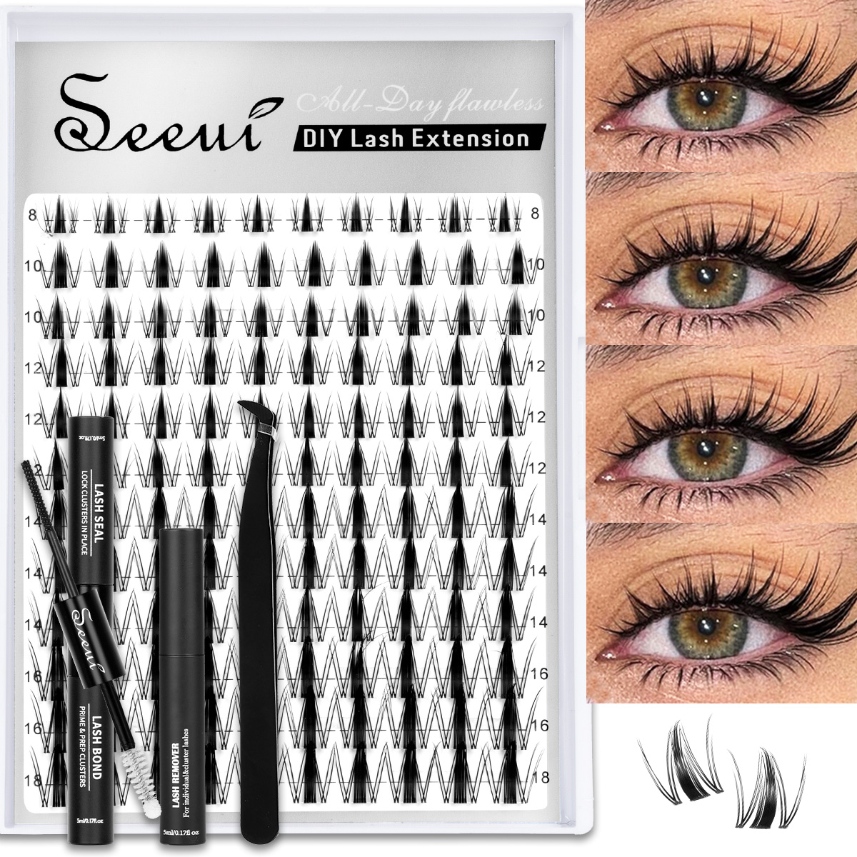 Lash Clusters Kit Thick Curl E - Eyelash Extension Equipment avaliação e preço
