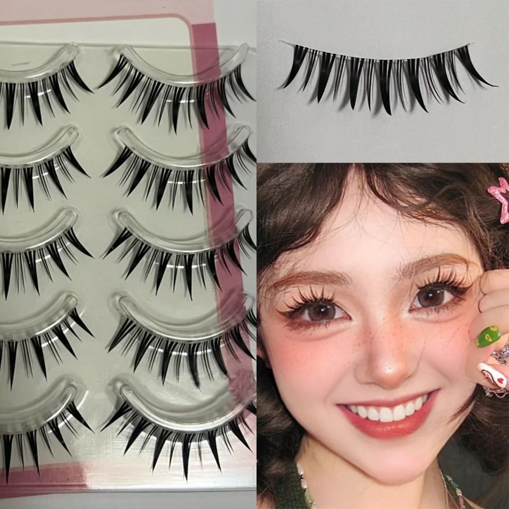 5 Pairs Pack Japanese Cosplay  - Faux Mink Lash avaliação e preço