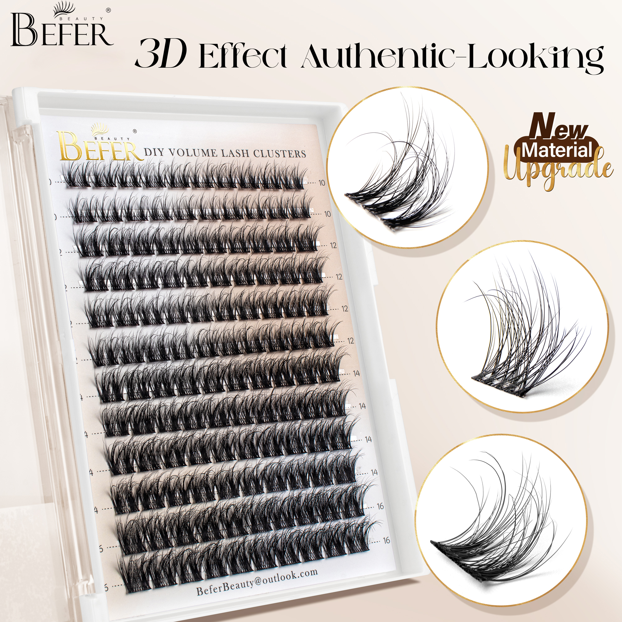 Befer Natural Lashes Clusters  - Eyelash Extension Natural avaliação e preço