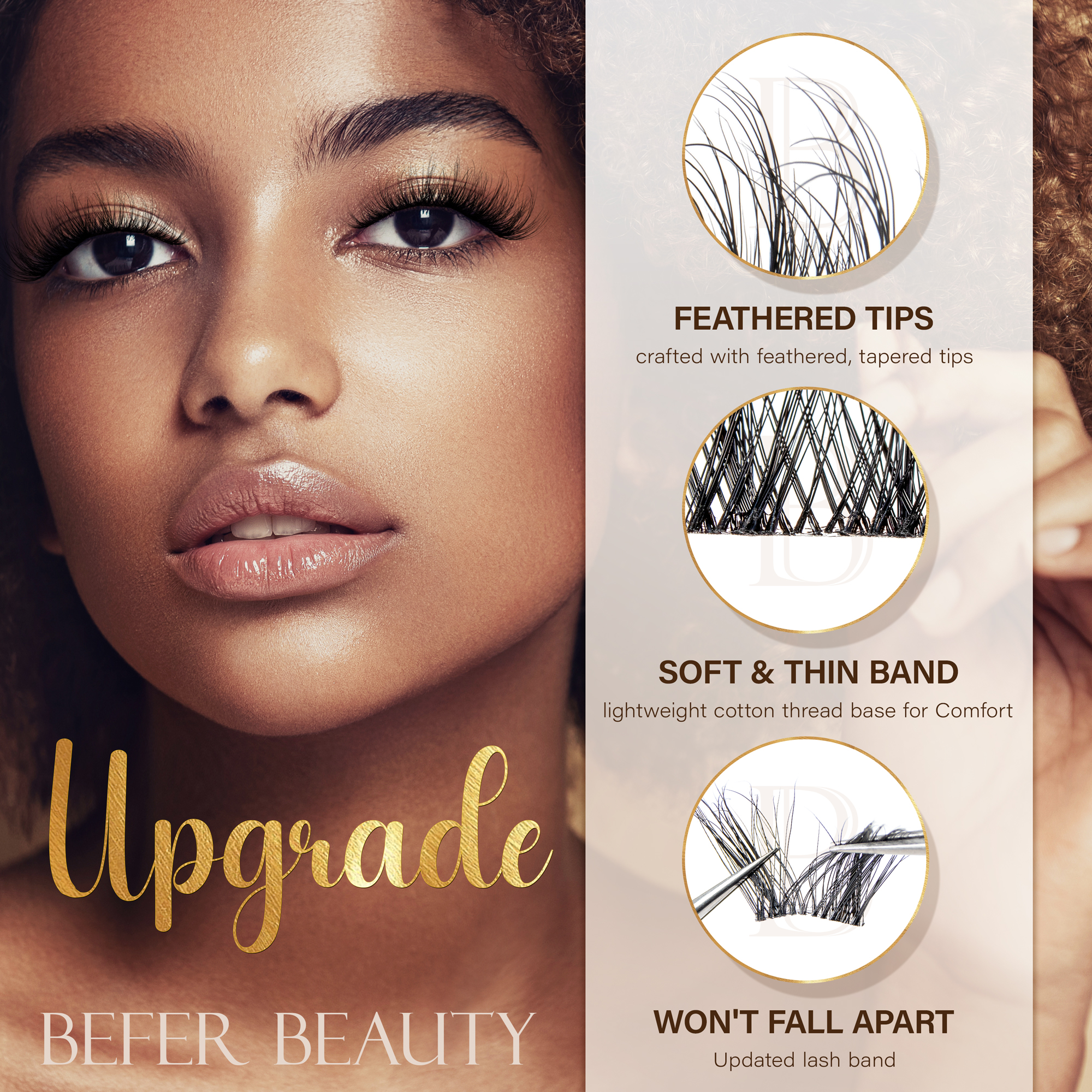 Befer Natural Lashes Clusters  - Eyelash Extension Natural avaliação e preço