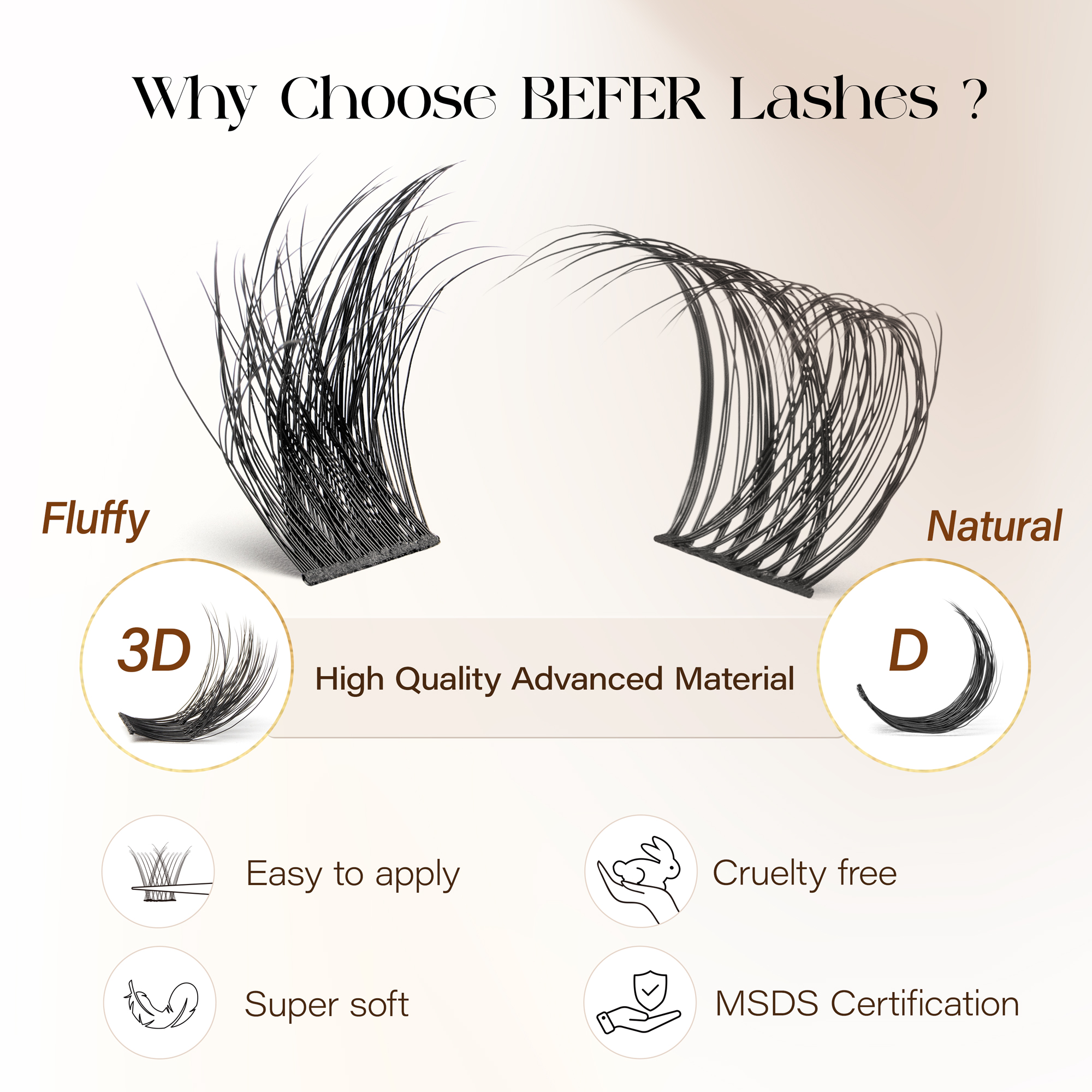 Befer Natural Lashes Clusters  - Eyelash Extension Natural avaliação e preço