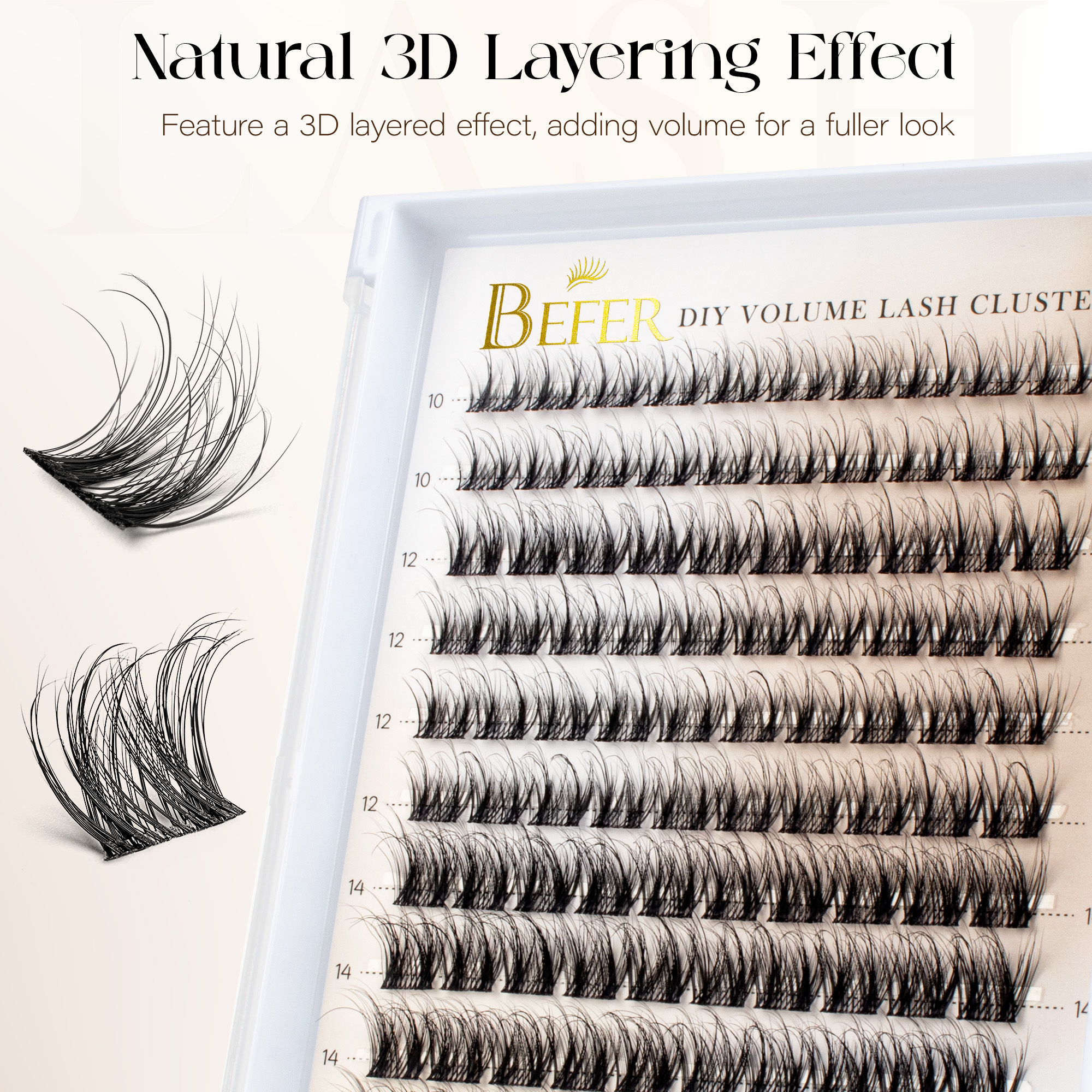 Befer Natural Lashes Clusters  - Eyelash Extension Natural avaliação e preço