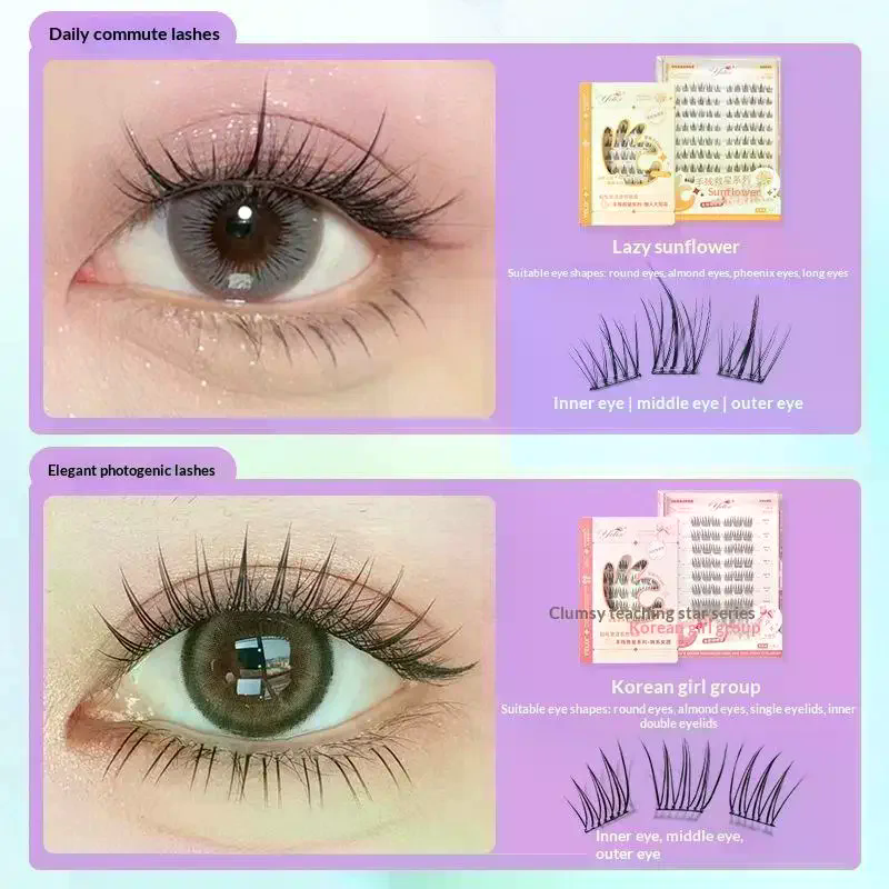 7 Rows Self-Adhesive Eyelashes - Eyelash Extension Glue avaliação e preço