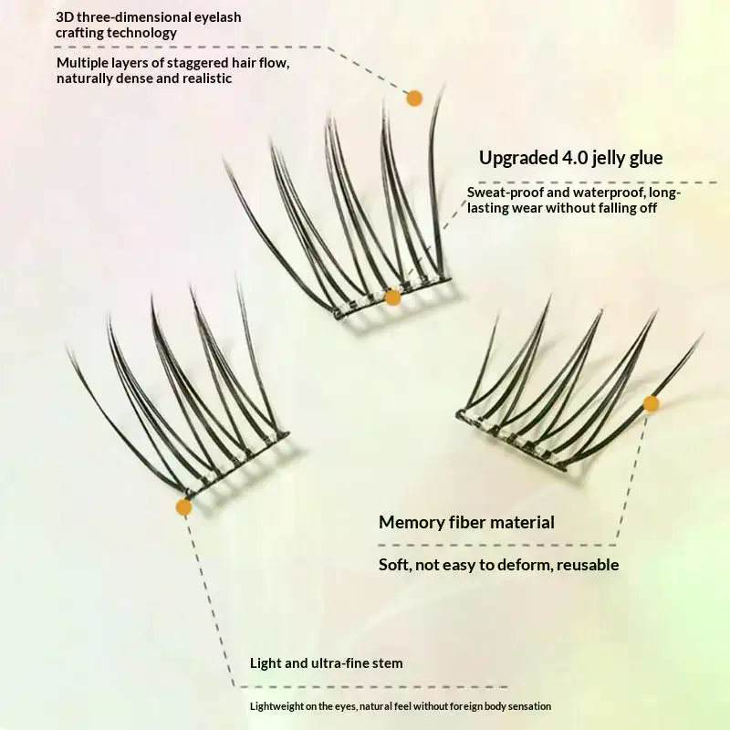 7 Rows Self-Adhesive Eyelashes - Eyelash Extension Glue avaliação e preço